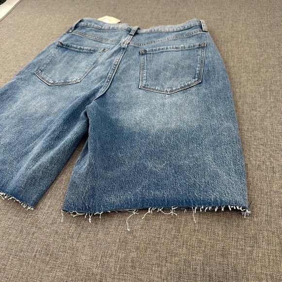 New! a.n.a. a new approach Bermuda Shorts High Rise Denim Cutt Off Shorts Sz 10 - Picture 9 of 13